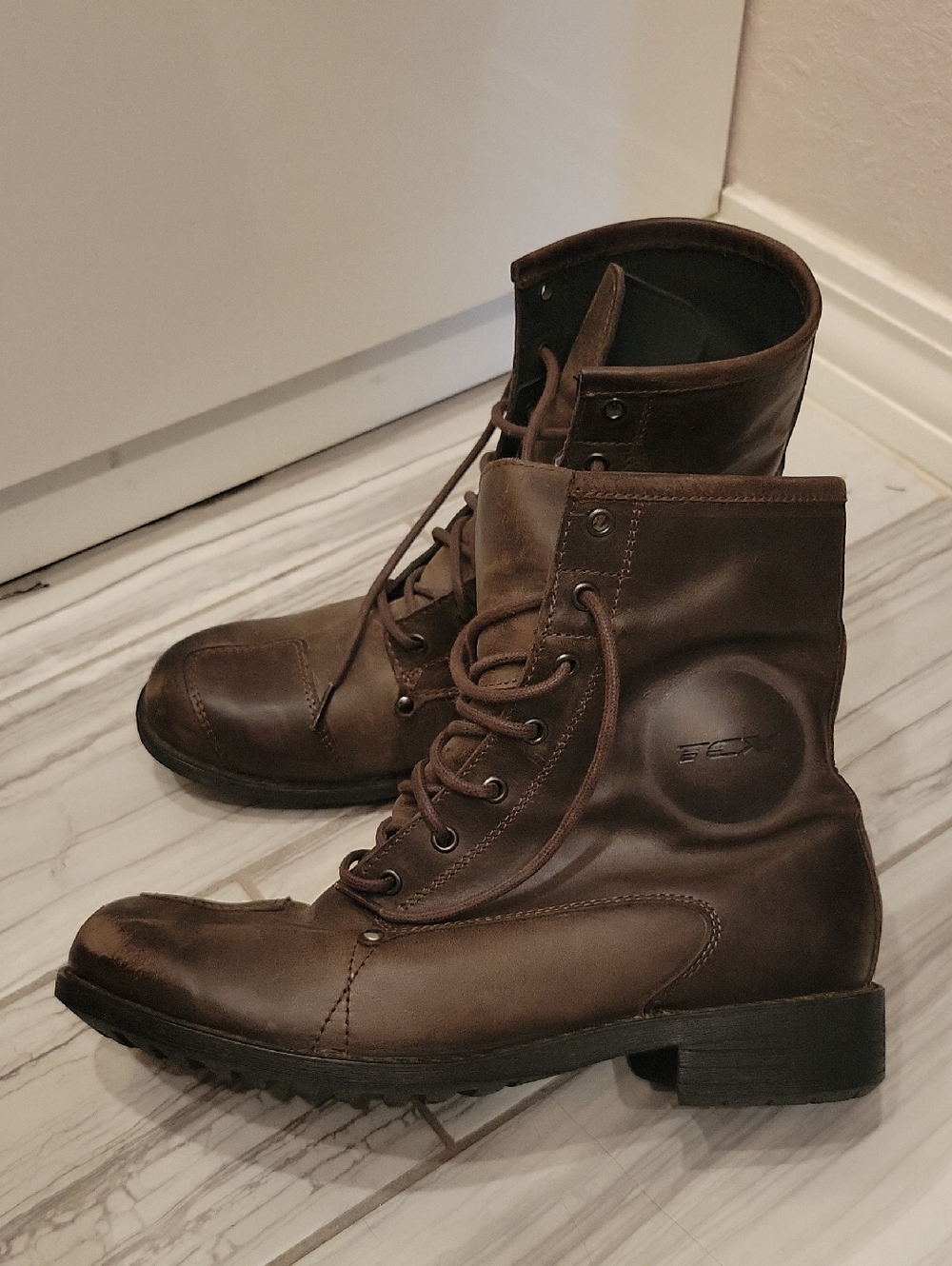 Women's TCX Dark Brown Lace-Up Leather Boots
